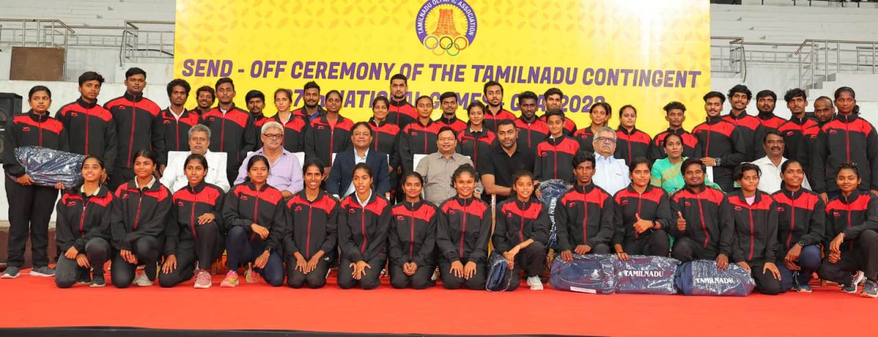 Tamil Nadu State Olympic Association send off all 446 Athletes to participate in 37th National games