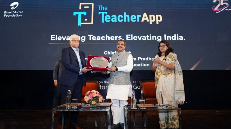 Union Minister of Education Shri Dharmendra Pradhan Unveils‘TheTeacherApp’, a Bharti Airtel Foundation Initiative to Empower Teachers in India with Future-Ready Skills